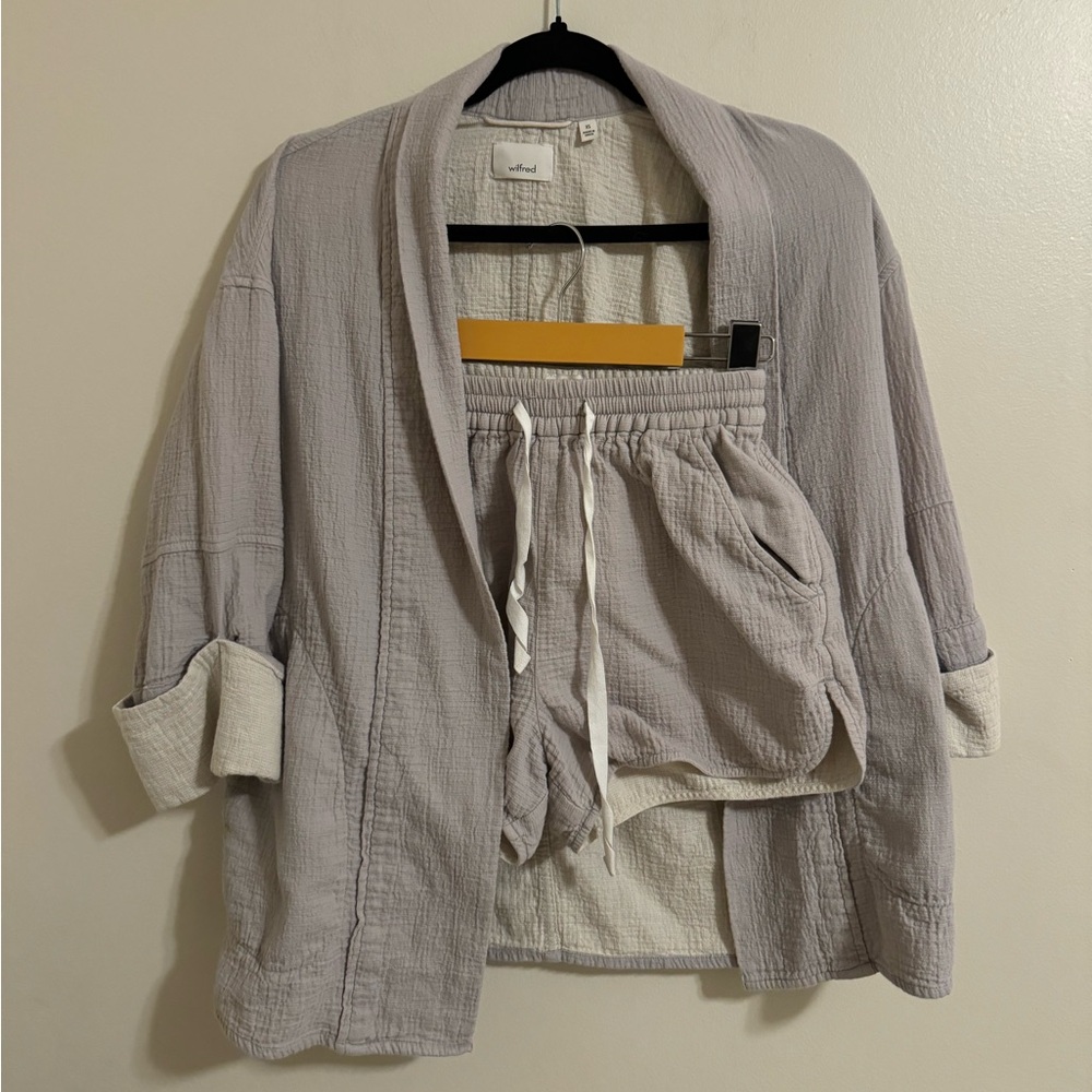 WILFRED linen shorts set